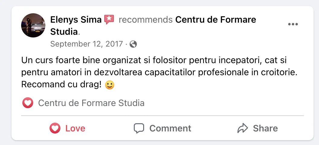 Recenzie cursantă Studia 11