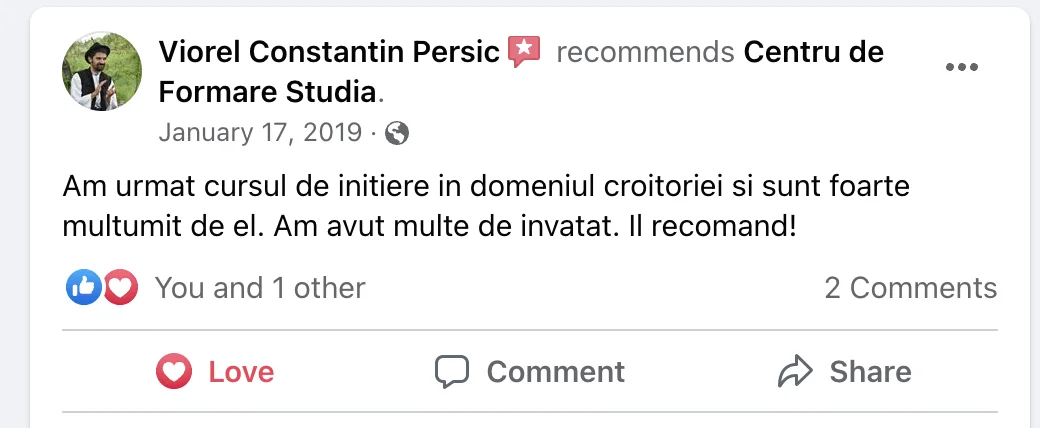 Recenzie cursantă Studia 12